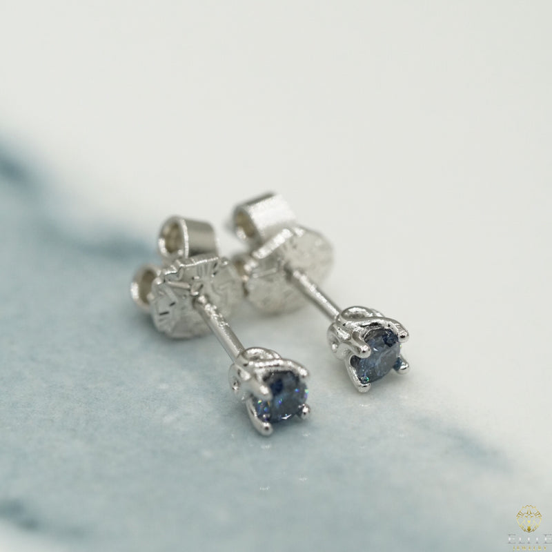 Dormilona Moissanite Azul 3mm (Pequeña)