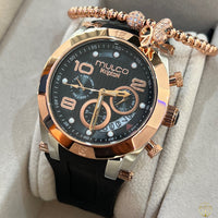 Mulco Kripton Negro & Oro Rosado 42mm (Damas)