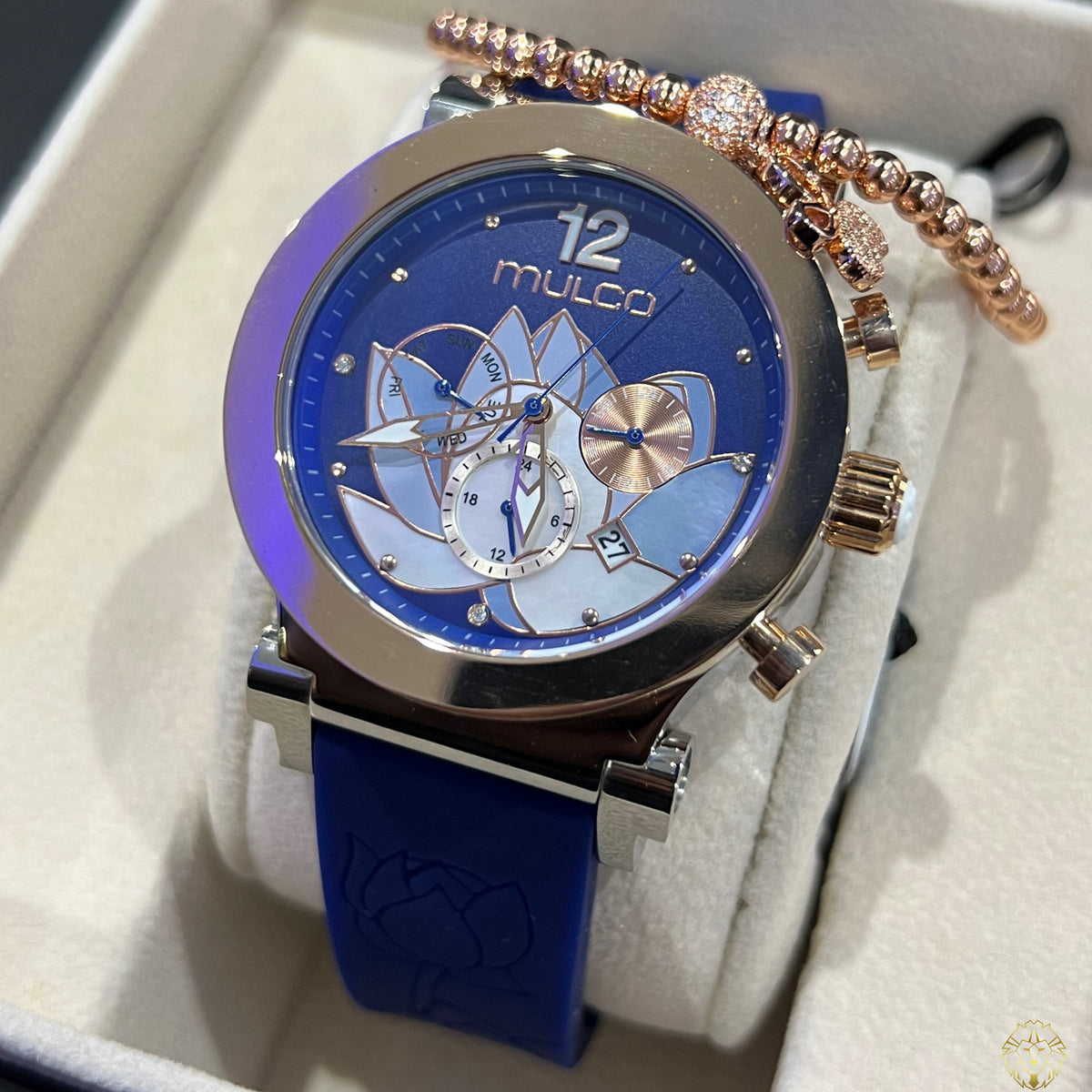 Mulco Lotus Azul 44mm (Damas) - Elite Jewelry Store 